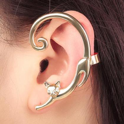 Cute Cat Ear Clip For Women Ear Cuff Earrings