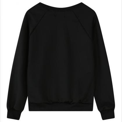 Harajuku Galaxy Round Neck Long-sleeve Sweater