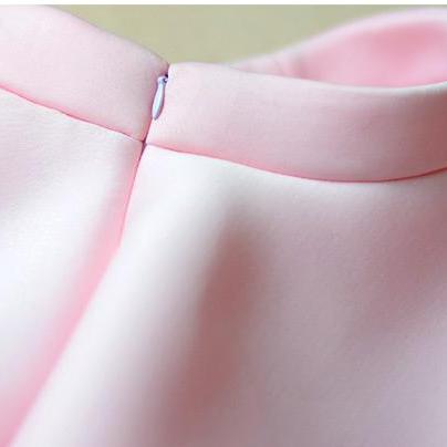 Space Cotton Trendy Skirt Pink /black