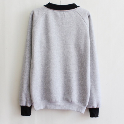 Cute Cat Grey Sweater