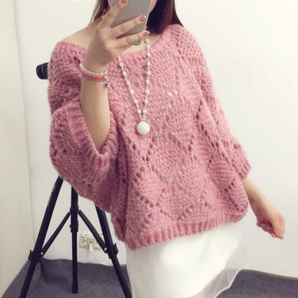 Fashion Hollow-out Sweater