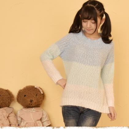Harajuku Hippocampal Spell Color Knit Sweater