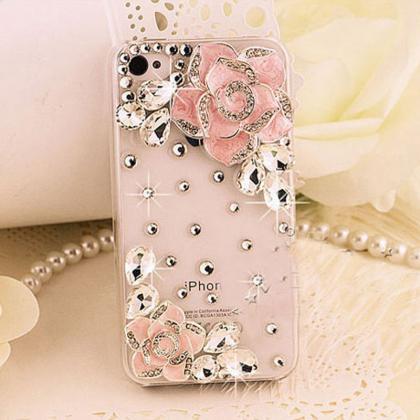 Flower Crystal Case For Iphone 4 /4s/5/5s/se/6/6s..