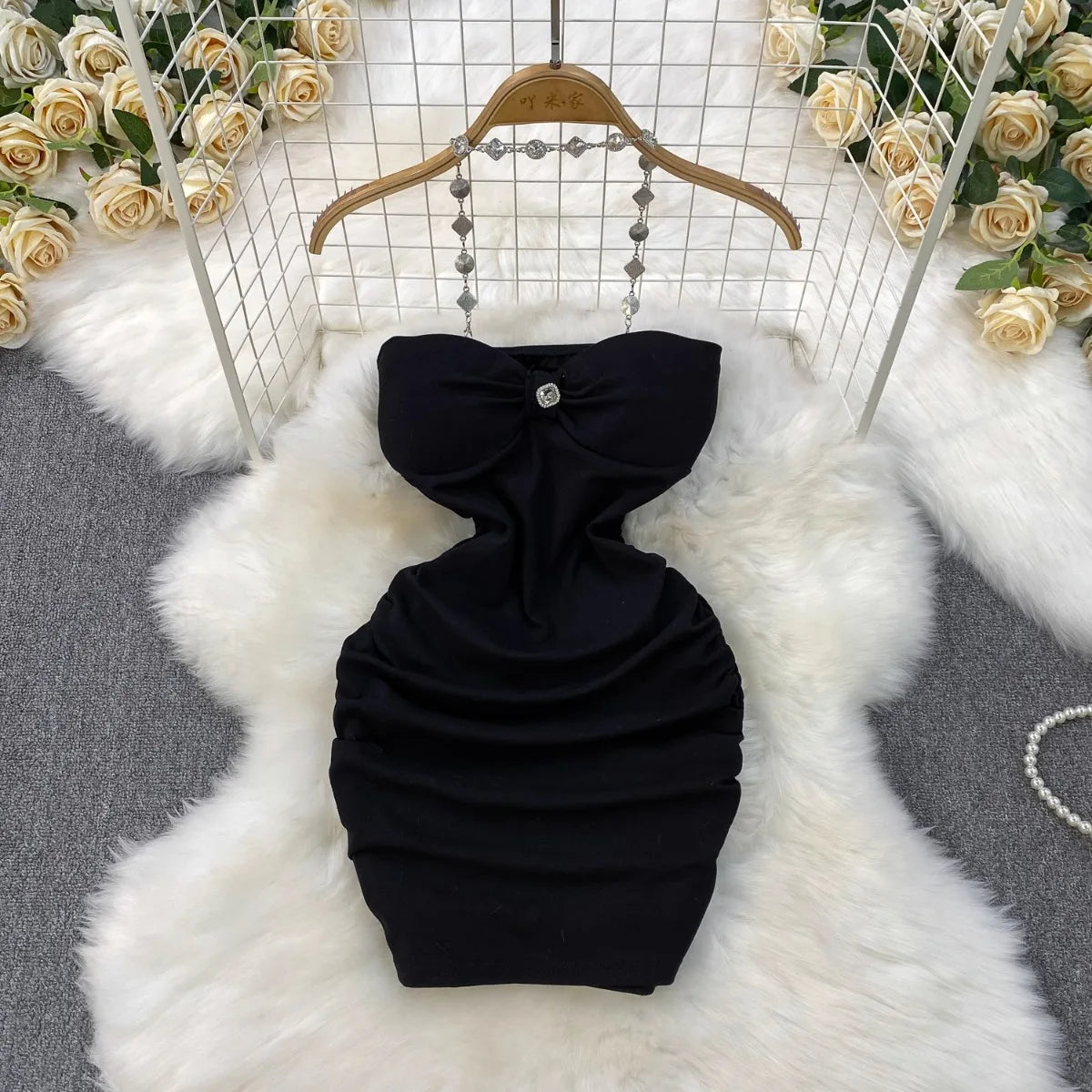 black and gold plus size evening dresses Roxelana Plus Size Evening Gown In Black