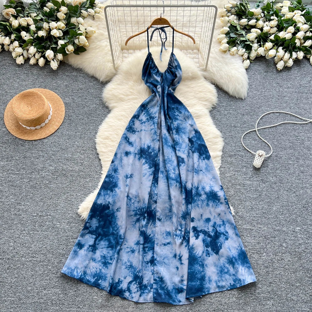 white halter open back dress Sami Miro Vintage main image 1
