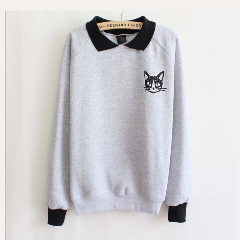 Cute Cat Grey Sweater