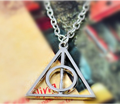 Harry Potter Necklace, Deathly Hollows Necklace, Fashion Triangle Necklace,gift For Friends