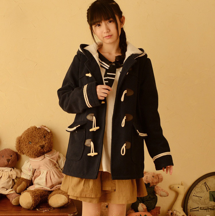 College Wind Thick Winter Hooded Coat